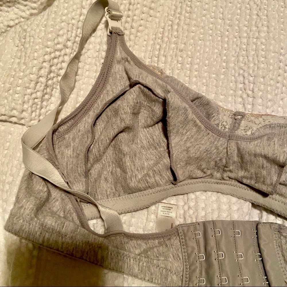 38C NURSING BRA GREY WITH LACE ACCENTS - Picture 8 of 8